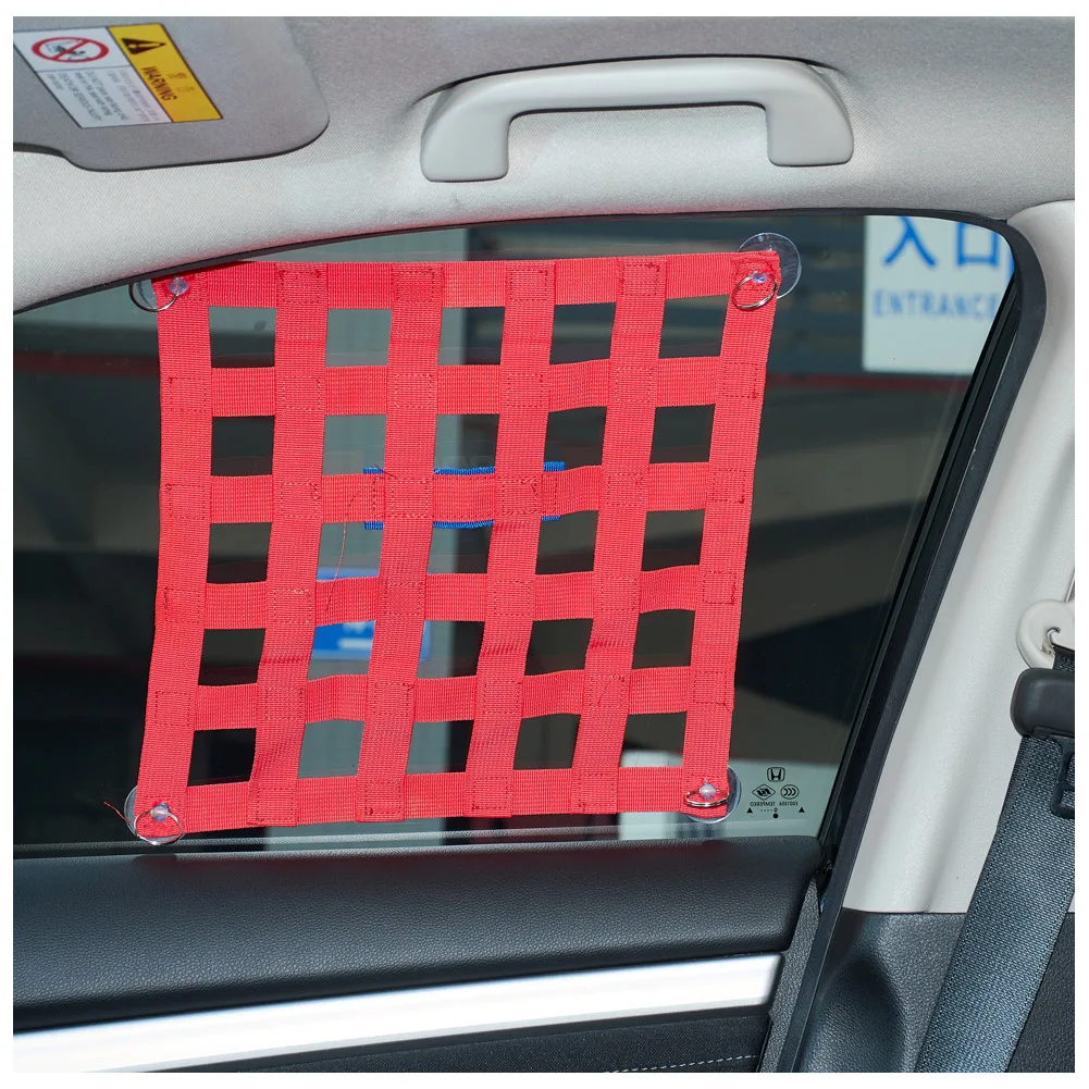 Nylon Racing Car Window Net Sunshade Universal Easy Install Car Window Safety Net Automobile Modified Accessories