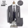 2024 DAROuomo Mens Suit terno Slim Fit Casual one button Fashion Grid Blazer Side Vent Jacket and Pant for Wedding Party DRV8237 3
