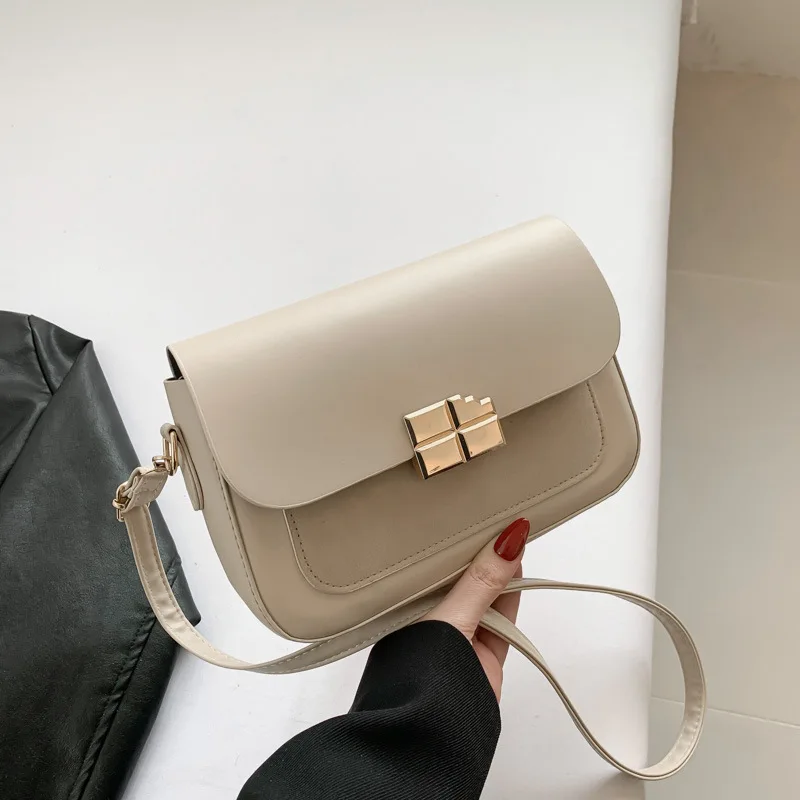 Retro Fashion Casual Small Shoulder Bag Female Spring Summer New Simple Niche Saddle Bag Shoulder Bag Female