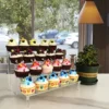 Black 1-5 Tier Acrylic Display Stand Clear Display Riser Rack for Cupcake Perfume Doll Décor Organizer Amiibo Funko POP Figures 4