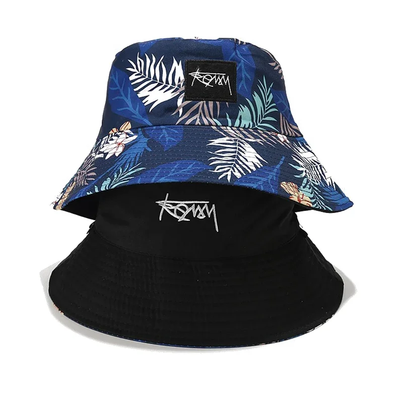 

Large Brim Fisherman Hat Reversible Hawaii Korean Spring Summer Hat For Men Women Streetwear Panama Hat Bob Hiphop Buckets Cap