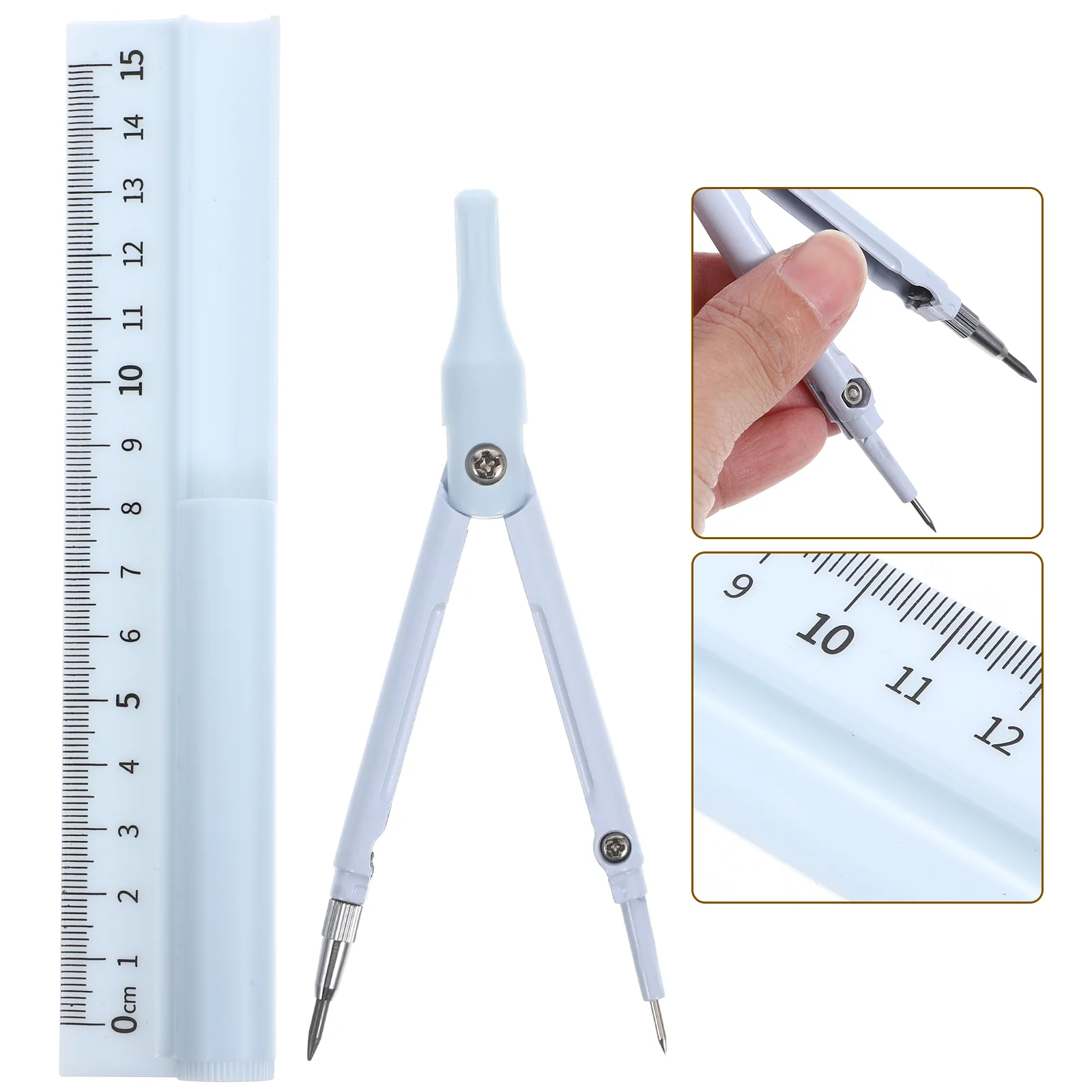 

Compass Pen Ruler Metal Geometry Tool Workbook Alloy High School Supplies Child