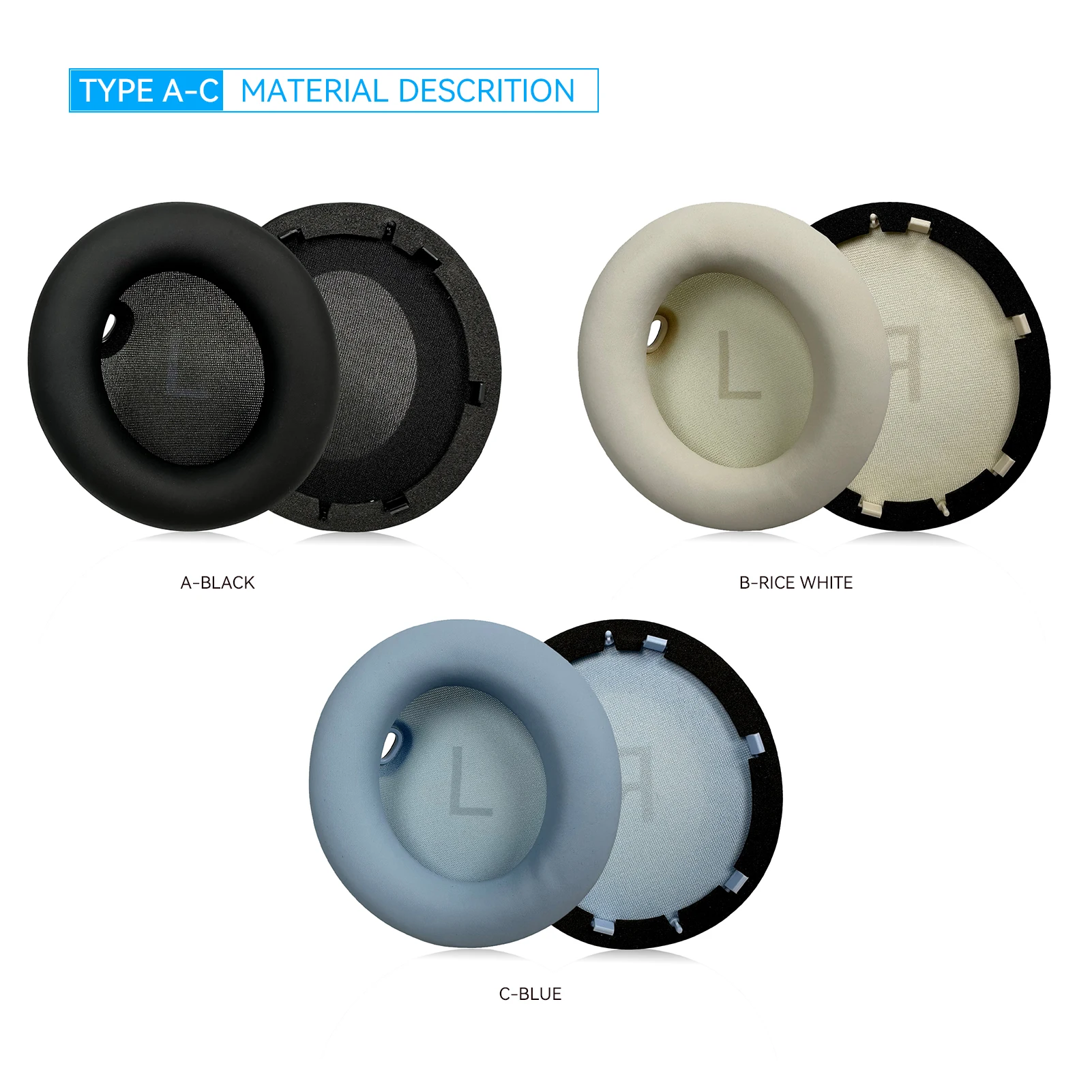 TOURFOUR 교체용 이어패드, Anker Soundcore Space One S-1 S1 헤드폰 이어 쿠션 커버, 슬리브 귀마개, 헤드셋 헤드밴드