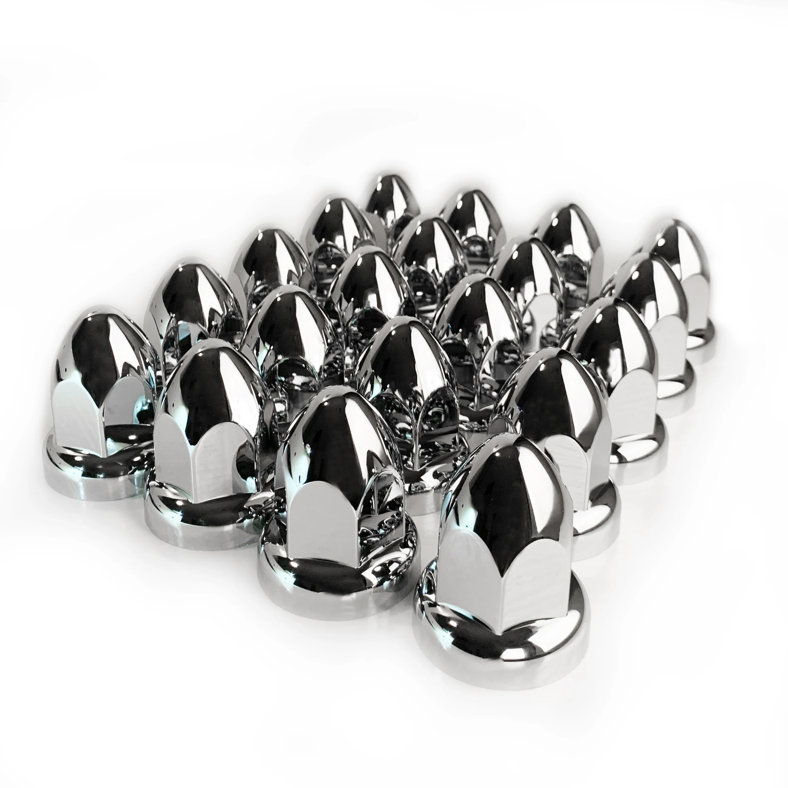 Semi Truck Lug Nut Covers 20PCS 33mm Chrome Push On