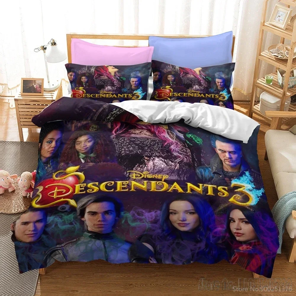 3D Print  Descendants 3 Duvet Cover Set HD Comforter Cover Bedclothes for Kids Bedding Sets Bedroom Decor 6