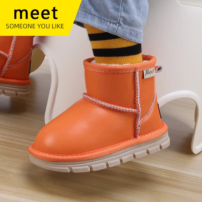 ChildrensWaterproofNonslipSnowBootsGirlsFashionShortBoots