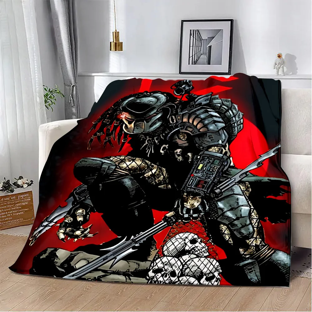 Hot Movie Aliens vs Predators Printed Picnic Blankets Warm Blanket Soft and Comfortable Blanket Home Travel Birthday Gift 6
