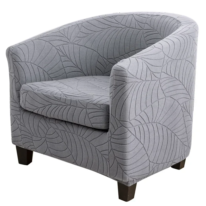 Leaves Jacquard Tub Chair Cover Image 6