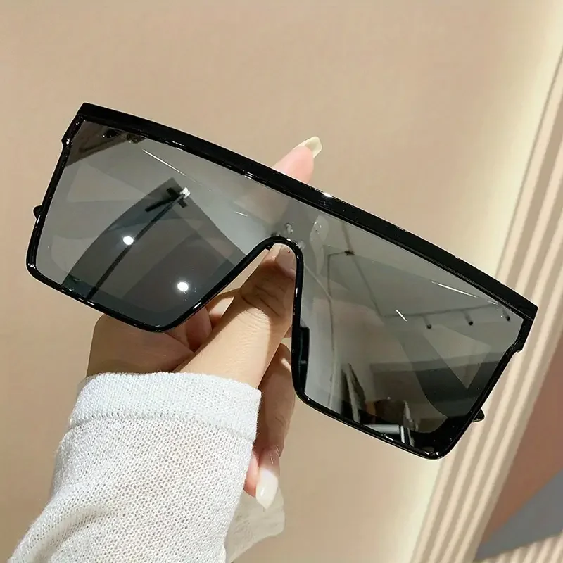 Hiking Large Frame One Piece Anti Light Glasses For Women Men Shades UV400 Glasses For Driving Vacation Travel Eyeglasses