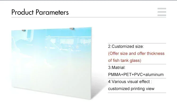 YZY Large LED Panel Light Fish Tank Colorful RGB Led Panel Light Fishbowl Acrylic Aquarium Fish Tank