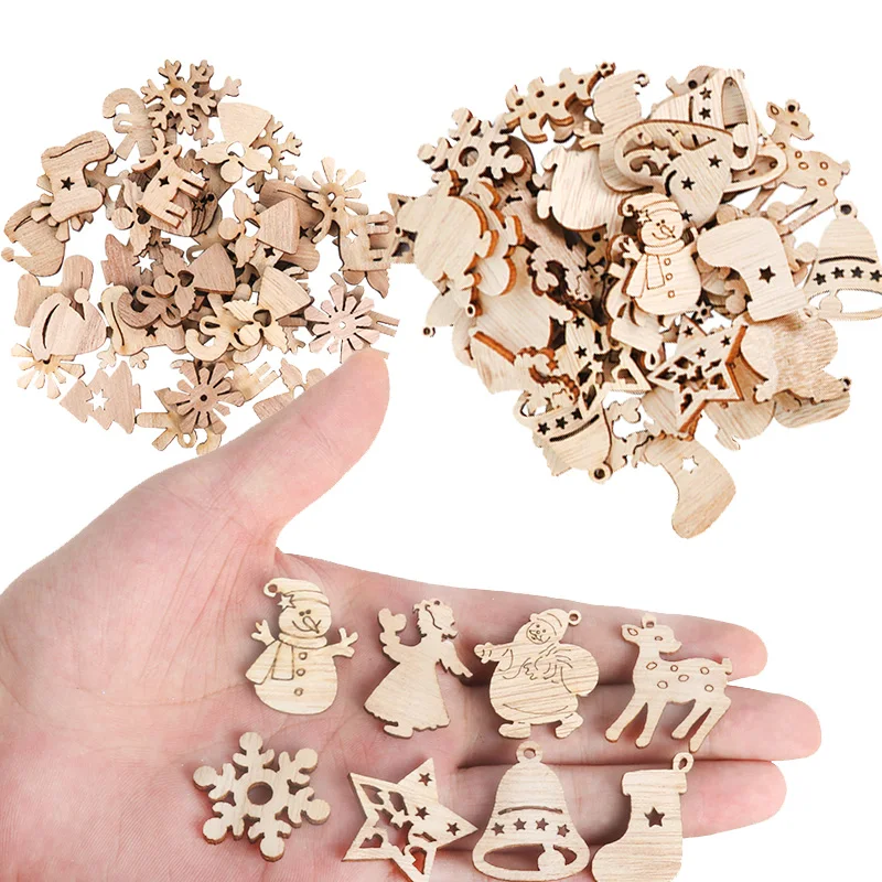 Christmas DIY Table Wooden Ornament 1set for Home
