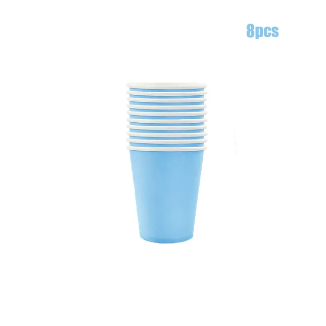 Light Blue Disposable Party Tableware Set for 8 Baby Shower & Birthday 2