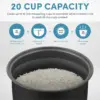 NEW Grain Cooker, Sauté, Slow Cook, Steam, Stew, Oatmeal, Risotto, Soup, 20 Cup 10 Cup uncooked, Stainless Steel 5