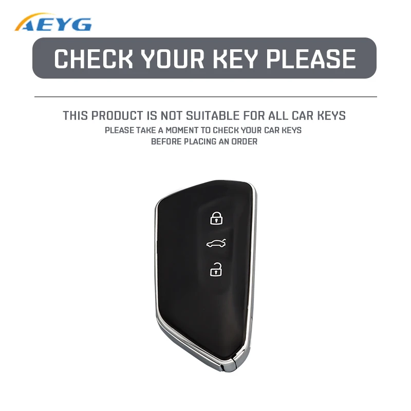 Premium ABS Carbon Fiber Car Key Case Cover for Smart Keyless Control