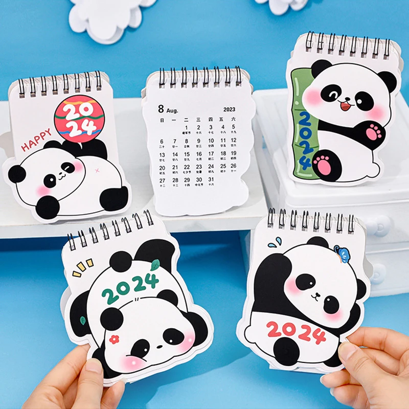 

Mini Panda Desk Calendar 2024 Cartoon Desktop Table Calendar Decoration Student Desk Accessories Student Office Supplies