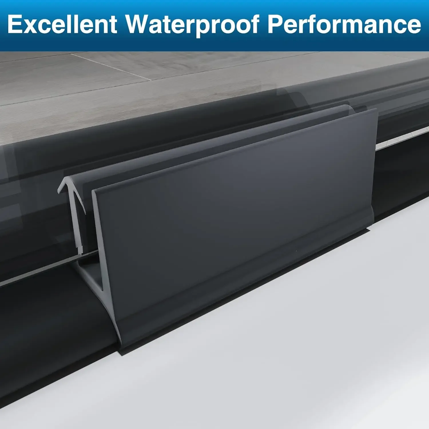 Shower Door,60" W x 76" H, 1/4" Tempered Glass Shower Door, Sliding Shower Glass Door, Easy to Clean, Matte Black Finish 4