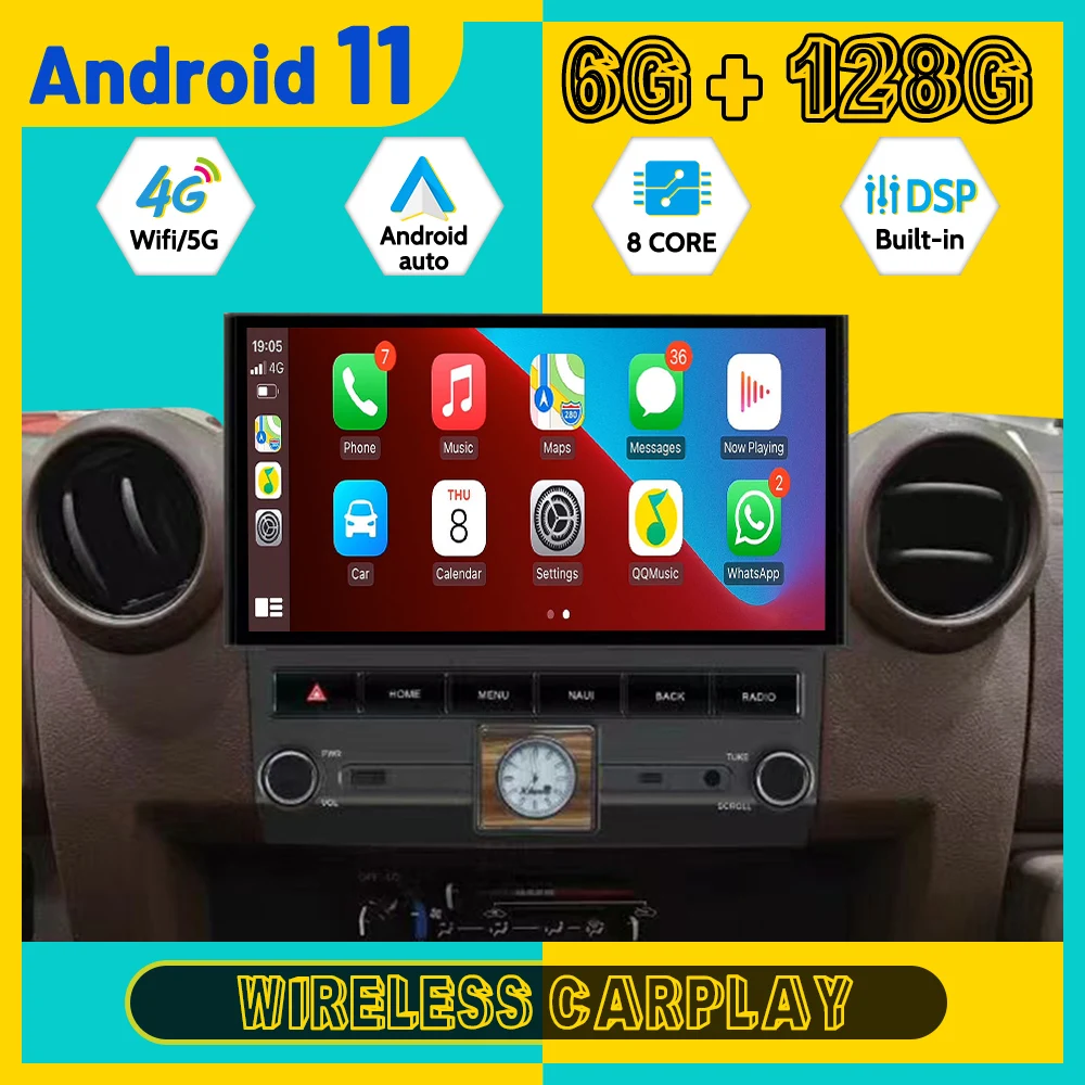 

Android 11 For Toyota Land Cruiser LC70 LC75 LC76 Car Radio Multimedia Player Tesla Touch Screen GPS Navigation Stereo Autoradio