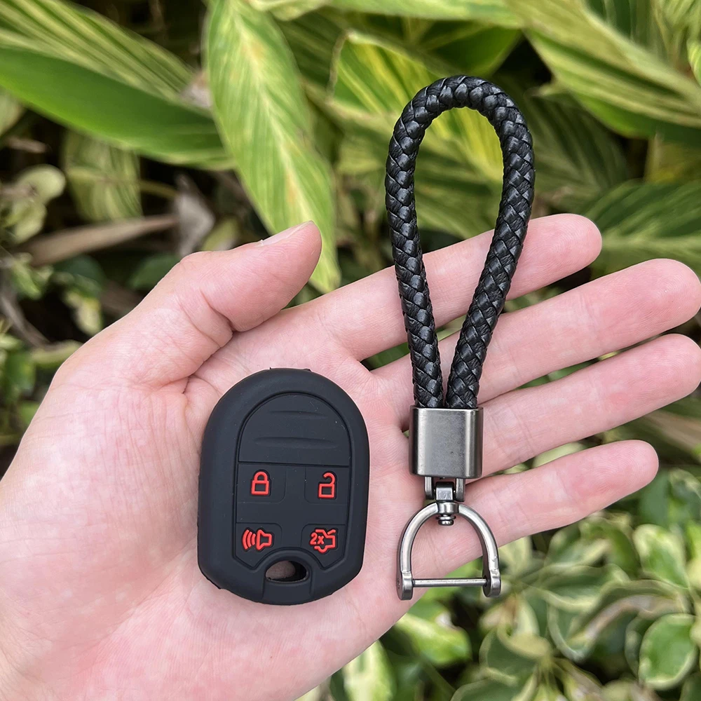 Silicone Car Key Cover Protective Case For Ford Mustang Exploror Edge Super E150 E250 E350 E450 Duty Windstar Ranger 4 Buttons