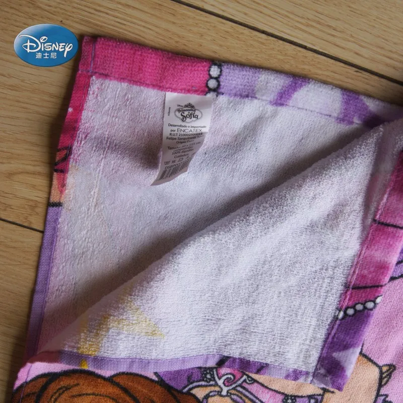 Disney Cotton Sofia Princess Purple Baby Girls Hooded Towel Cloak Absorbent Bathrobe Toddler Baby Bath Towels 50X110cm