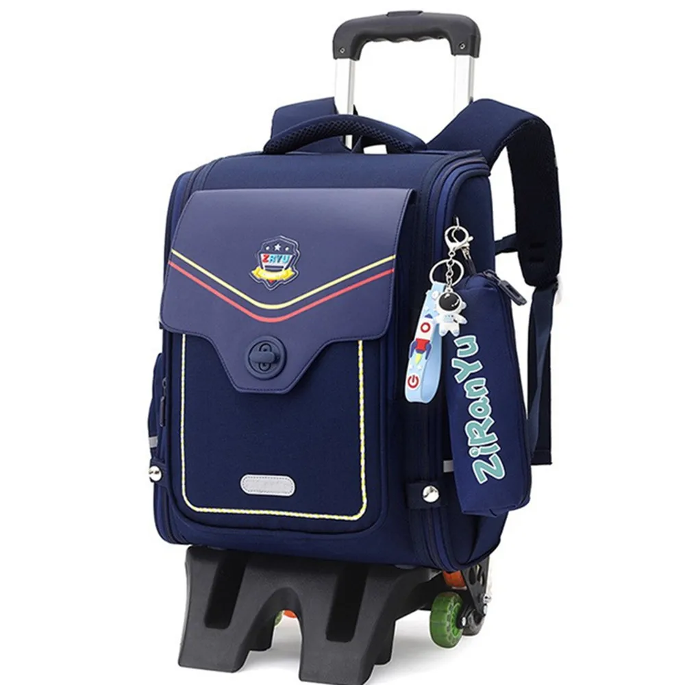 2/6 Wheels Kids Trolley Schoolbag Removable Girl Backpack Boy Suitcase Case School Bag Child Waterproof Handbag Travel Luggage