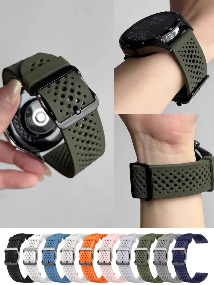 Premium Sport Silicone Strap - Universal 22mm Watch Band Replacement
