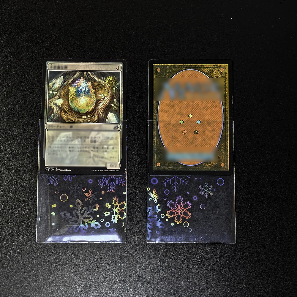 100PCS Multiple Sizes snowflake Holographic Sleeves Foil Shinny