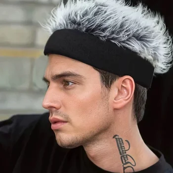 Fashionable Hip-hop Style Decorative Cap Cosplay Personalized Wig Knitted Caps Party Hip-hop Outfit Wig Caps 1