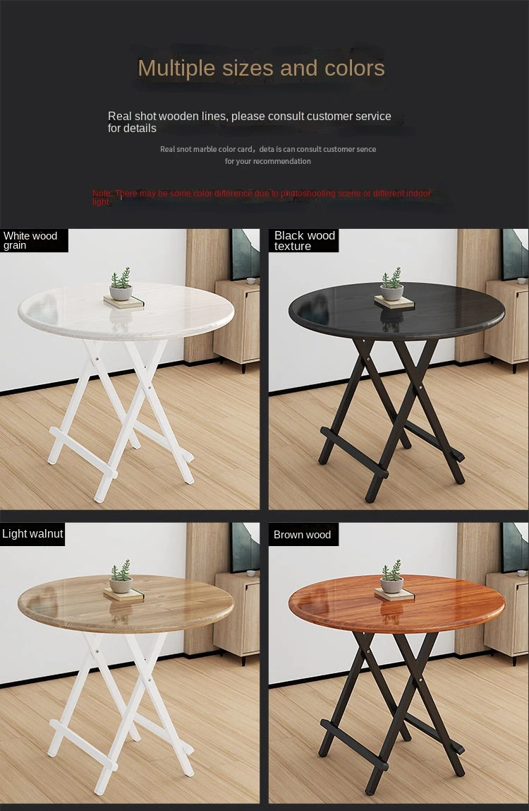 Description Picture 6 of item60cm 70cm Width Round Dining Table Coffee Table Journal Outdoor Folding Table Furniture for Home Furniture