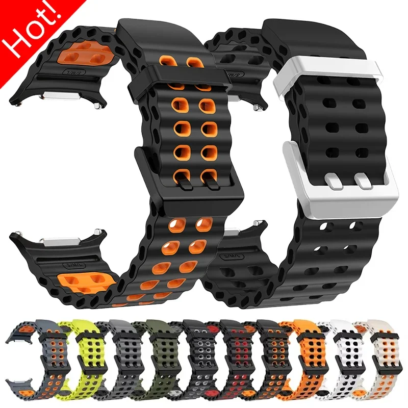 Premium Marine Silicone Sport Band - Original Strap for Smartwatch Accessories