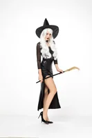 Halloween Costume Cosplay New Adult Women's Witch Bat Demon Women's Vampire Party Performance Dress Unique Special Purpose Cloth 4