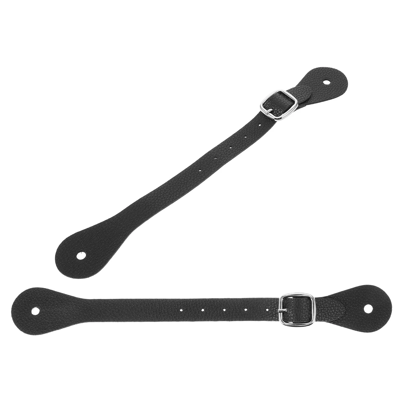 2 Pcs Adjustable Horse Riding Belt Spurs Western Straps Boot Blousers Single Spur Straps Bull Riding Spurs Boot