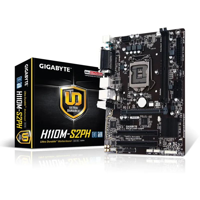 Nuova Scheda Madre Gigabyte Ga-H110M-S2Ph Ddr4 H110 Lga 1151 I3 I5 I7 Ddr4 32G