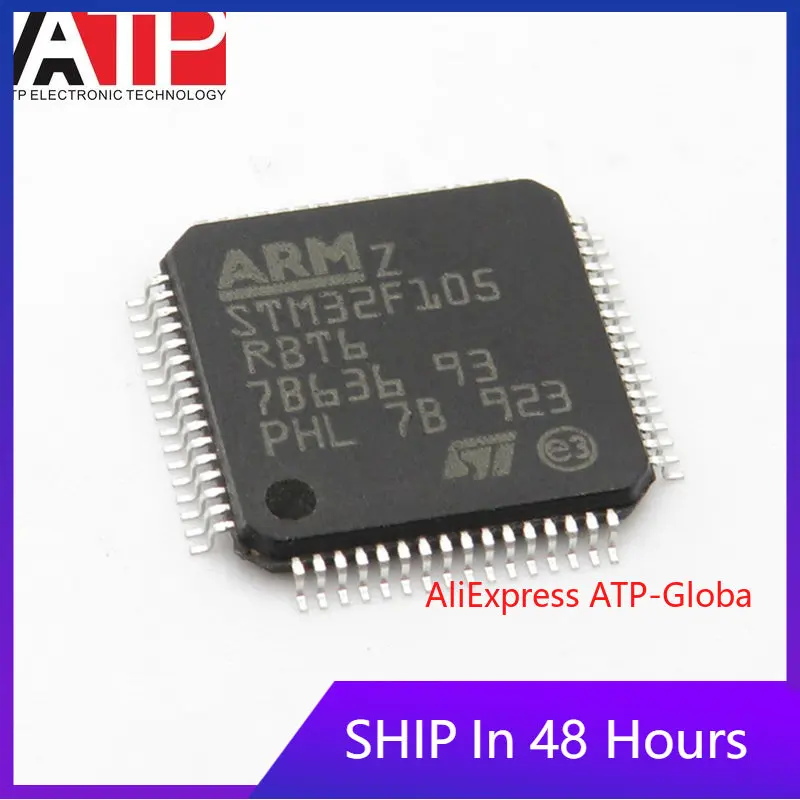 

Микроконтроллер STM32F105RBT6 LQFP-64 STM32F105 105RBT6, микроконтроллер, чип интегральной схемы, новая оригинальная деталь, 1 ~ 100 шт.