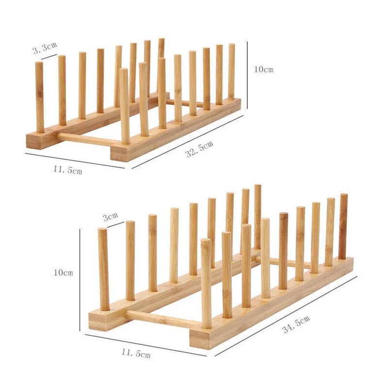 Kitchen Dish Drain Rack Dinnerware Storage Organizer Tray Plate Drying Shelf Wooden Book Cups Display Stand Drainer Holder 1pcs dish drying rack