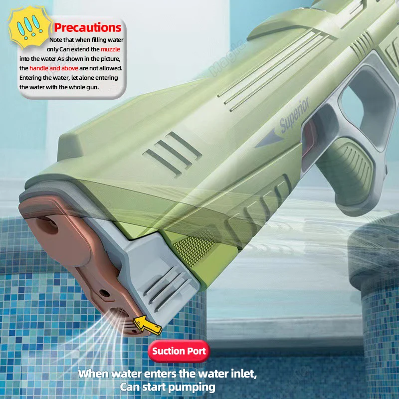 Summer Electric Water Gun Toys Bursts Children's High-pressure Strong Charging Energy Water Automatic Water Spray Children's Toy 4