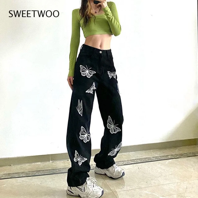 Buy Y2K Indie Aesthetics E-Girl Vintage Trousers for Women Low