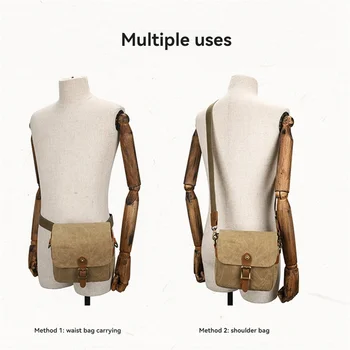 Borsa per fotocamera reflex interamente in tela Micro borse a tracolla singole Zaini per fotografia a spalla impermeabili resistenti all'usura A