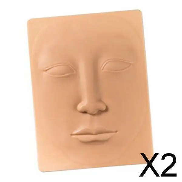 

2xTattoo Practice Skins Reusable with Flat Surface Facial Training Skin