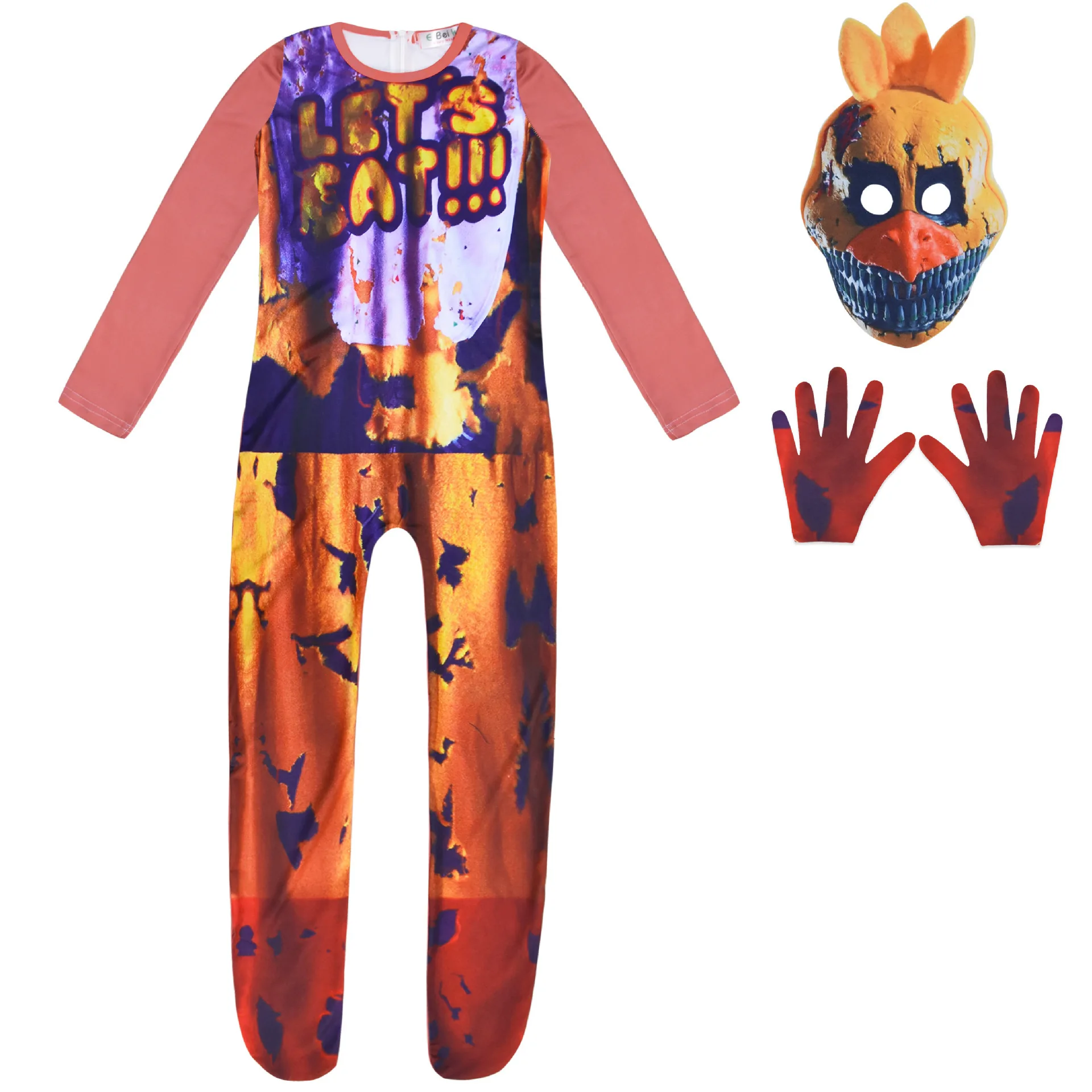 Kid's Shadow Glitchtrap FNAF Cosplay Costumes Halloween Jumpsuit