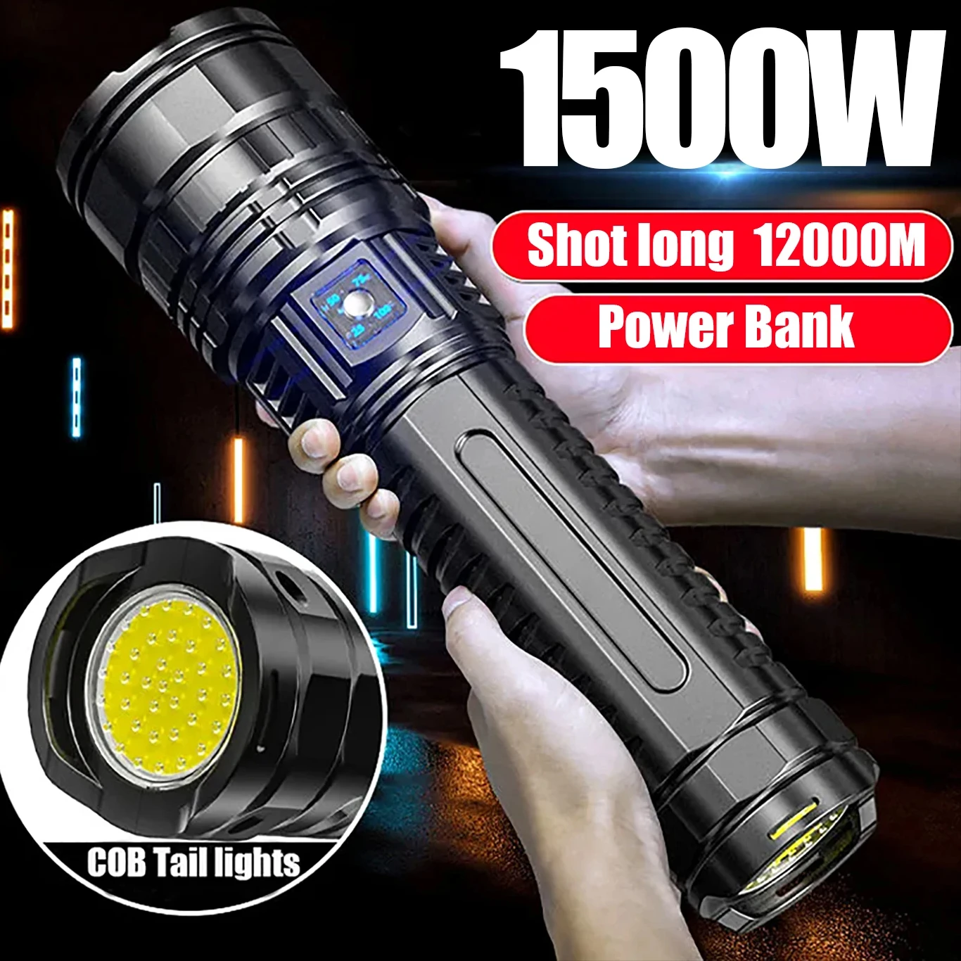 Ultra Bright Emergency Spotlight 9,900,000LM 1
