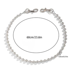 Personalized Vintage Punk Hip Hop Adjustable Waist Chain with Round Beads (ONESIZE)