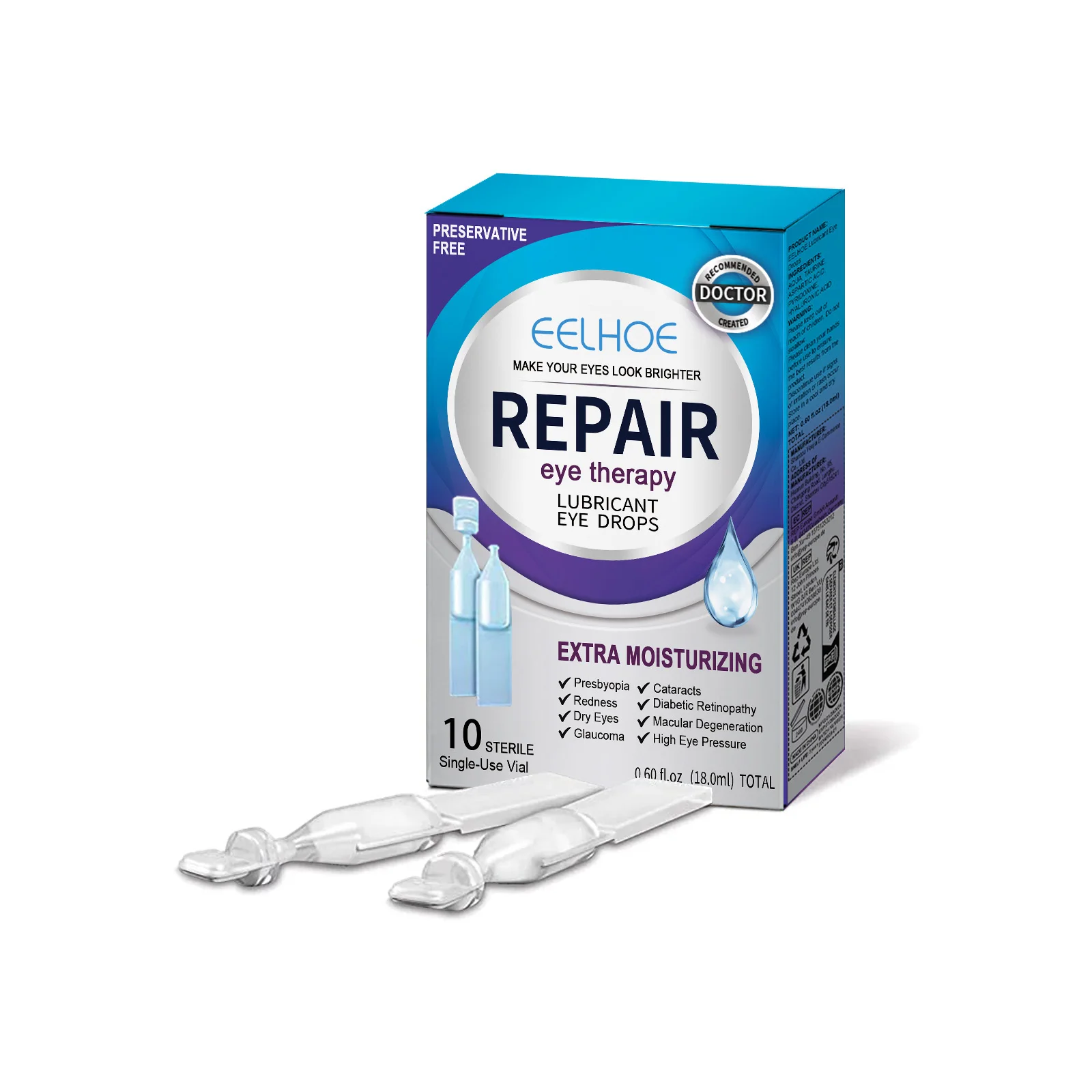 Eye Drops: Eye Care Solution for Relieving Redness, Dizziness, Eye Fatigue, Dryness, Blurred Vision, and Moisturizing Eyes - 6