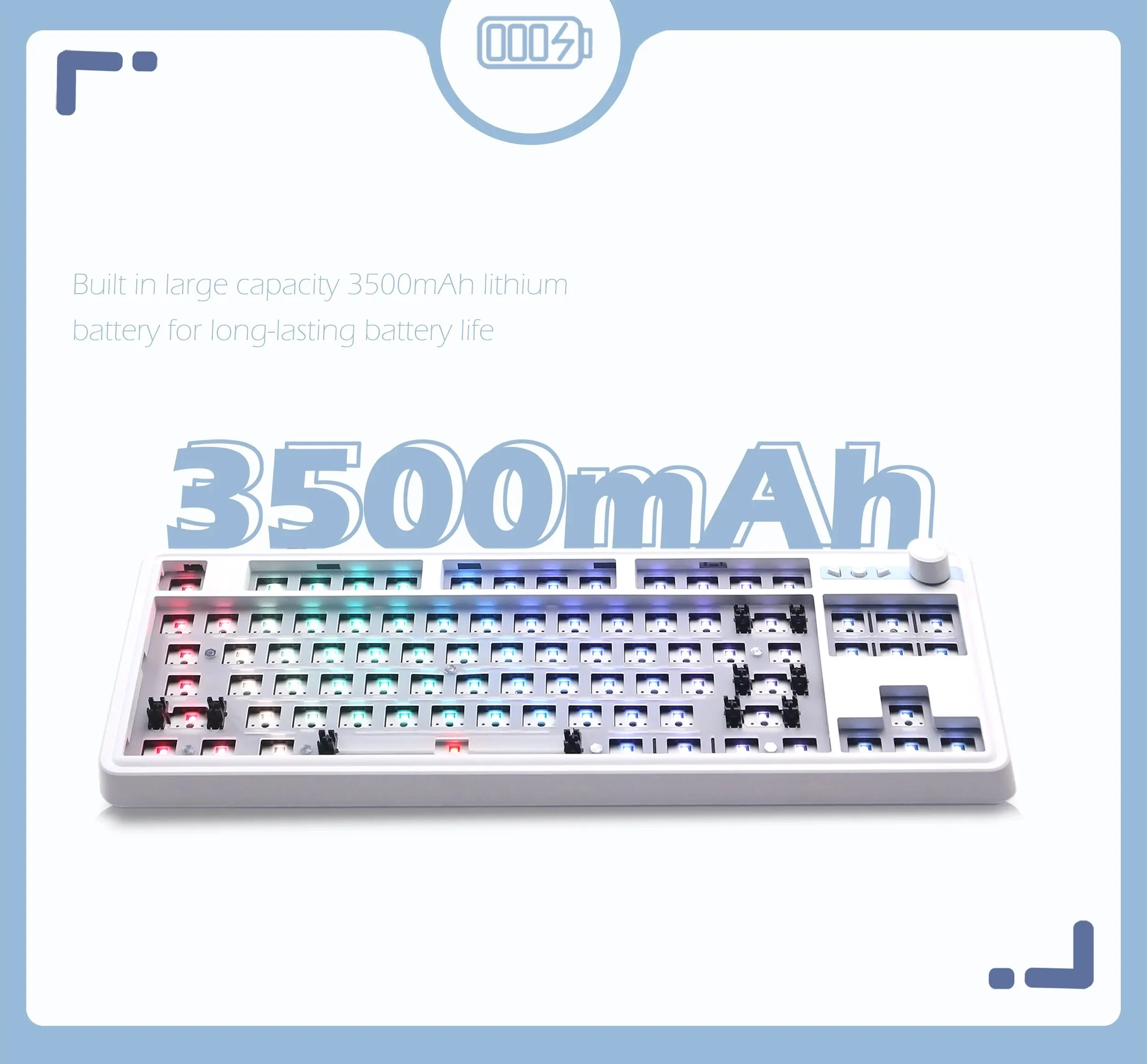 ZUOYA ̸ Ű ŰƮ,   3  , USB, 2.4G,   Ű, RGB Ʈ Ŷ , LS01