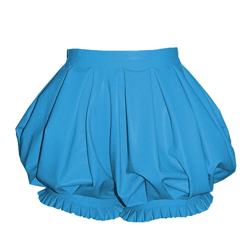Womens High Waist Short Pumpkin Pants Party Cosplay Shorts Shiny PVC Leather Lolita Bloomers Exotic Lingerie Costumes Accessory