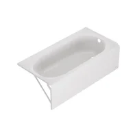 Princeton PRO Above Floor Alcove Bathtub 60 x 30-Inch Drain White Slip-Resistant Surface Easy Installation ADA Compliant 2