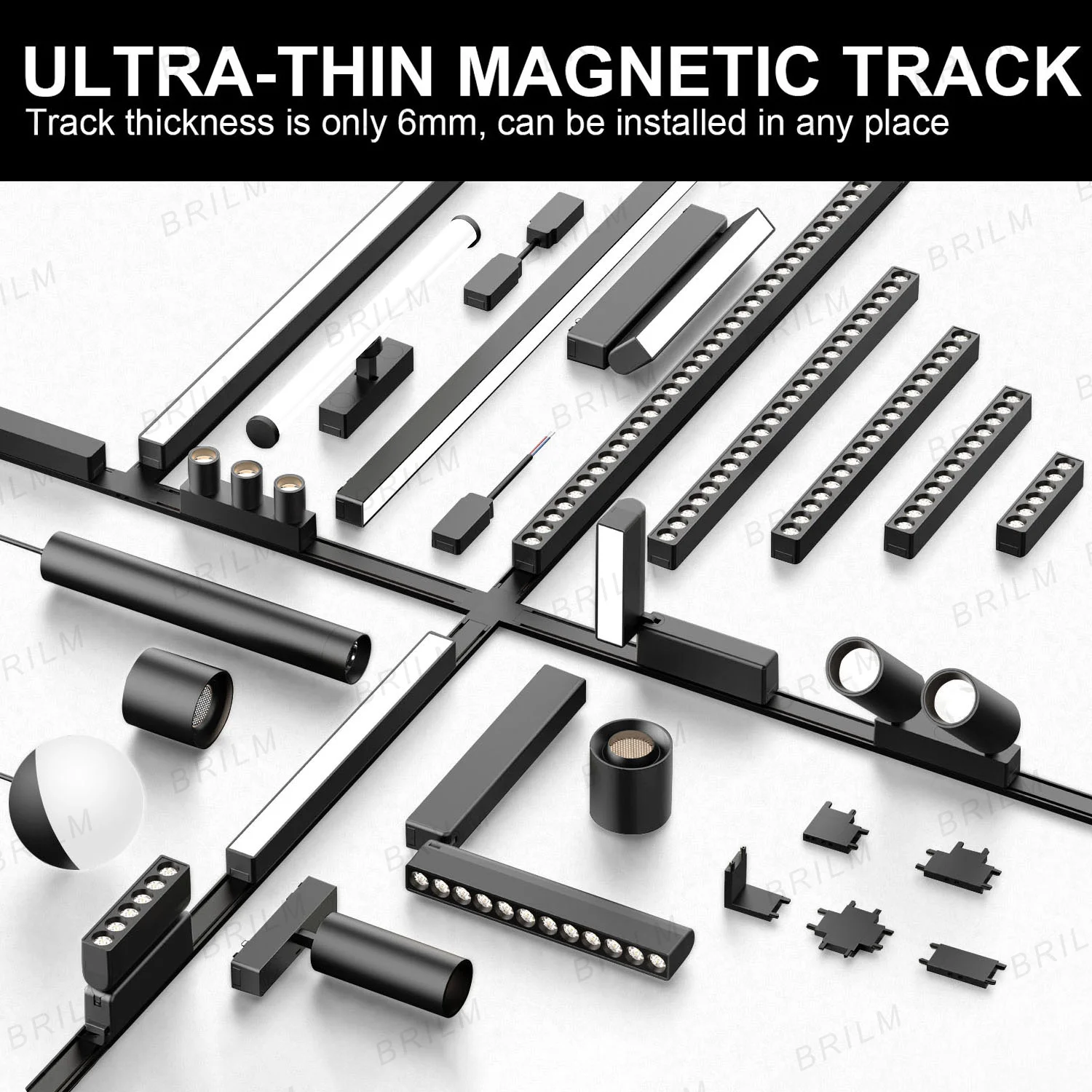 Ince-manyetik-ray-lambas-hi-bir-tavan-gerekli-6mm-y-zeye-monte-ray-ev ...