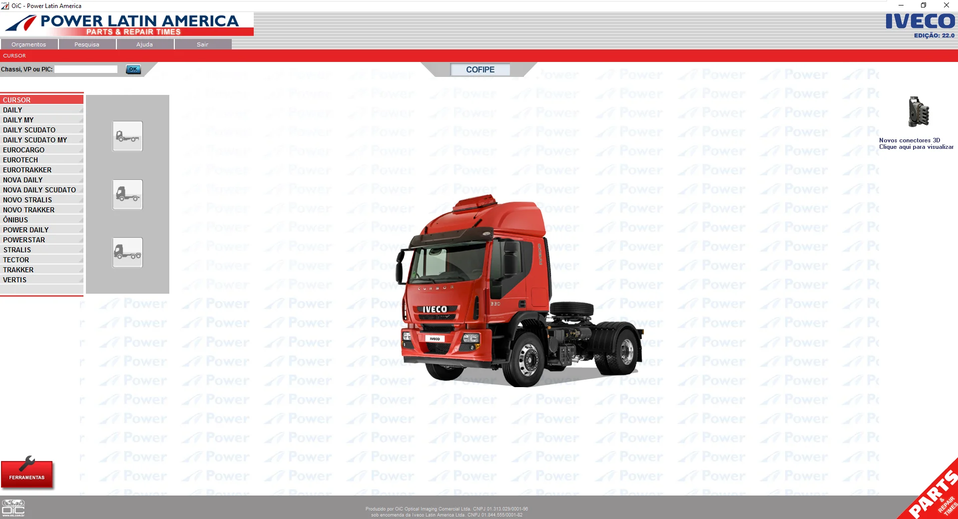 

For Iveco Power Latin America OIC 02.2022 EPC Spare Parts Catalog
