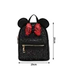 Disney Sequins Backpack Minnie Mouse Bow Fashion Glitter Backpacks Girls Kawaii PU Leather Travel Backpack Birthday Gifts 4