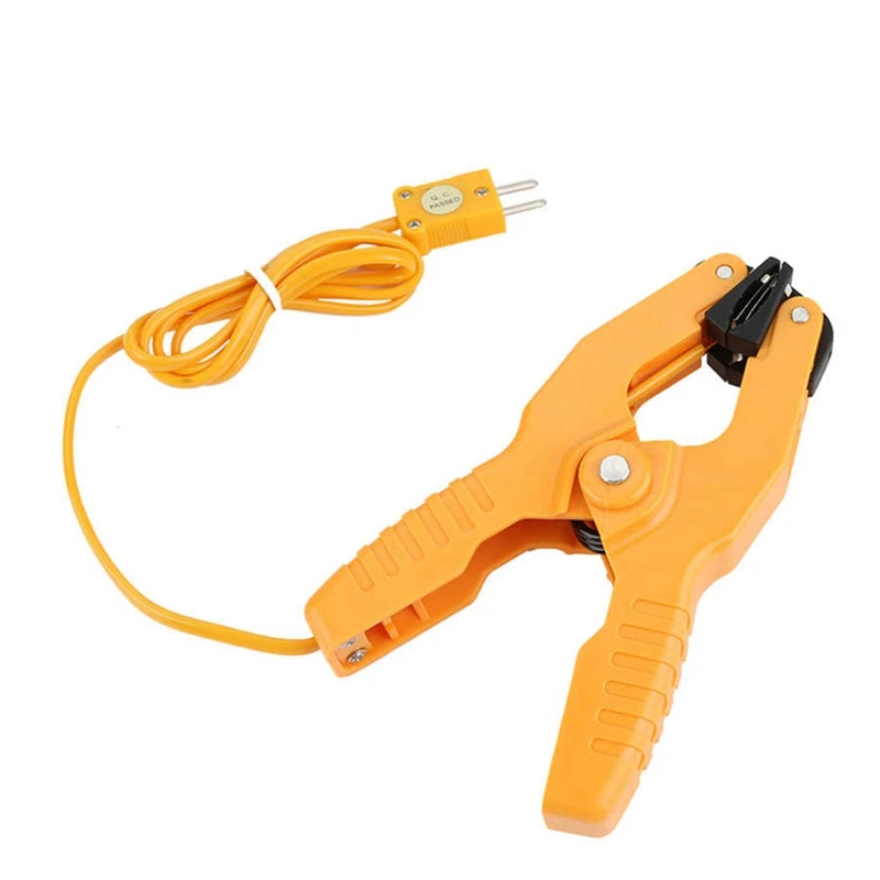 HT-05 K Type Thermocouple Sensor Temperature Lead Pipe Clamp 1-3/8Inch -40-200℃ HT-05 Yellow