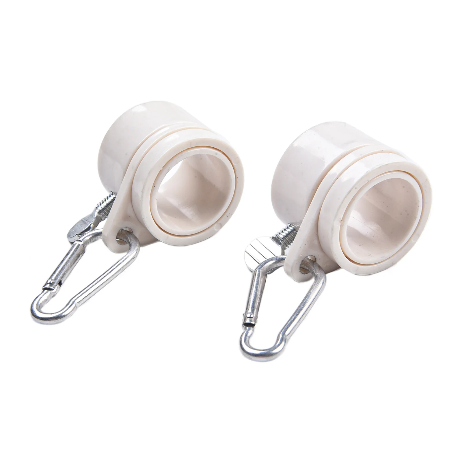 1Pair Degree Flagpole Rotating Ring PVC Plastic Rotating Flag Mounting Rings Flagpole Grommet Clip For Flag Pole Attachments